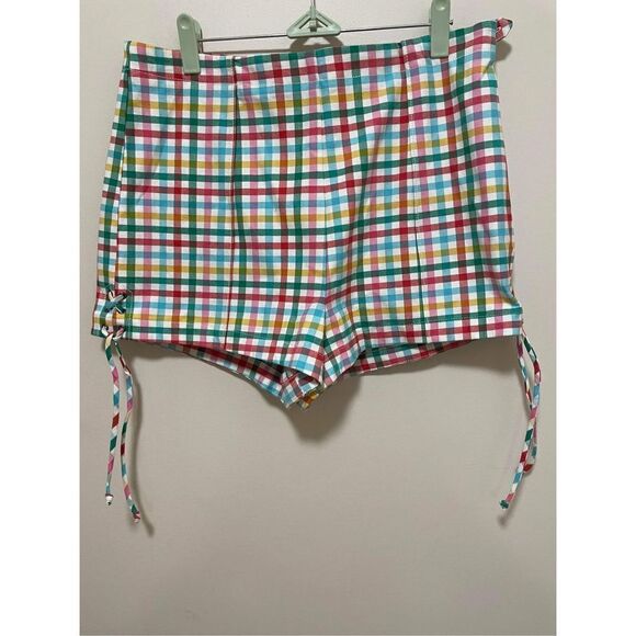 Anthropologie x Maeve Gingham Micro Mini Shorts Size 12 new - Picture 5 of 11